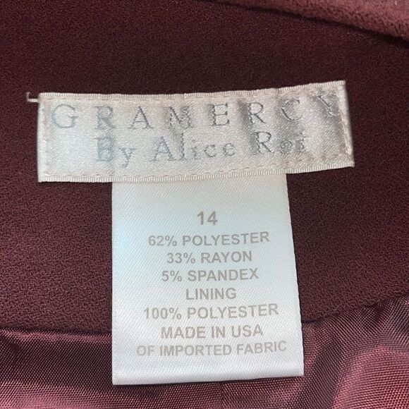 Gramercy by Alice ROI burgundy rust blazer size 14‎ - Picture 6 of 7